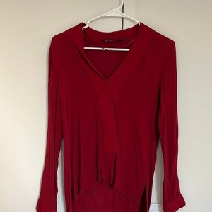 ZARA Red Chic Blouse Size XS